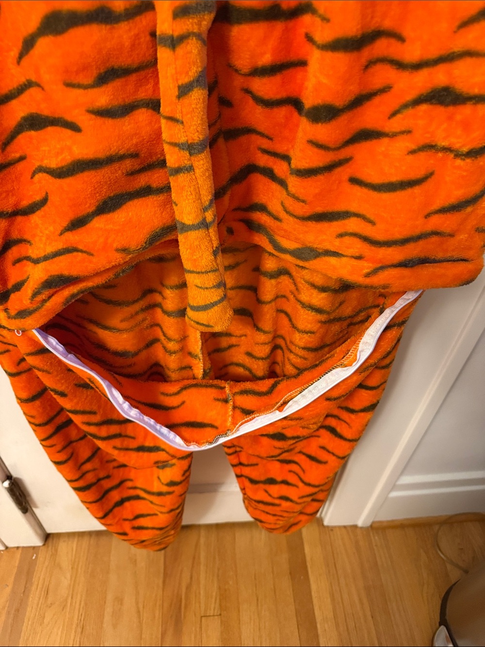Orange Tiger Onesie with Hood - Picture 7 of 7